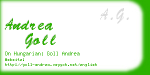 andrea goll business card